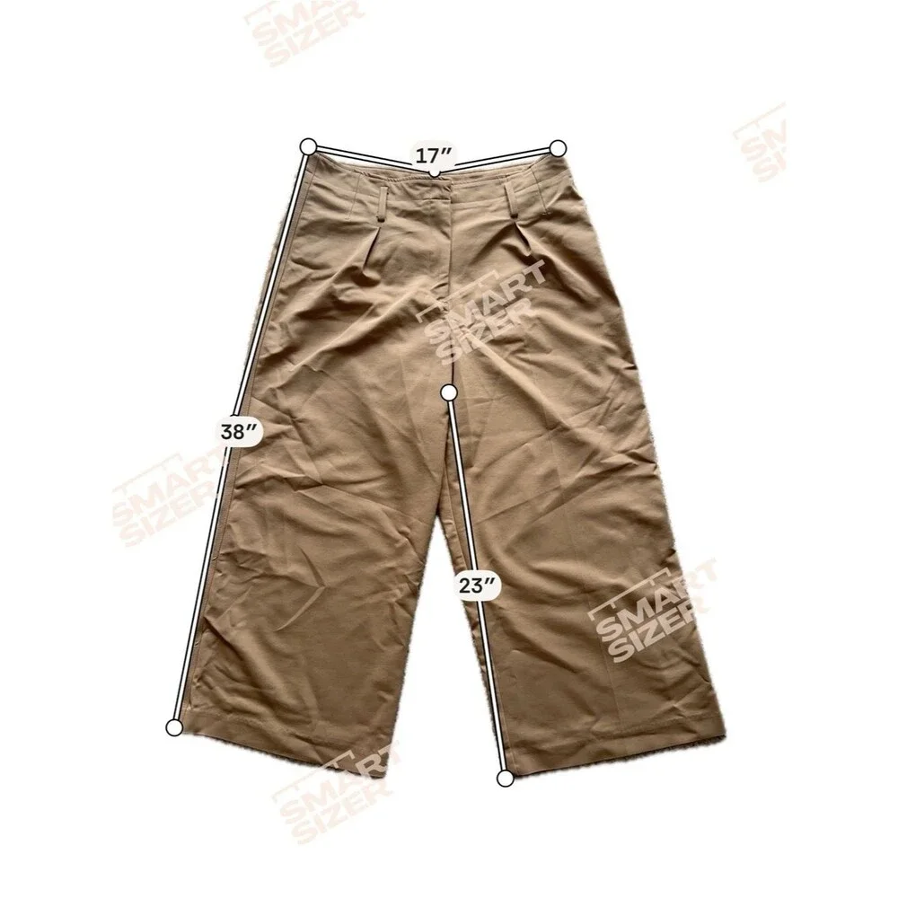 Cynthia Rowley sz 14 Wide-Leg Chinos in Tan Brown